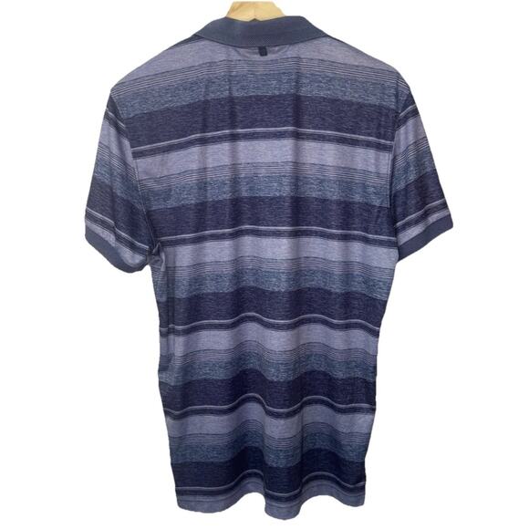 J Lindenberg Polo Mason Slim Jersey Men’s Short Sleeve Golf Shirt Large Blue - Picture 3 of 9